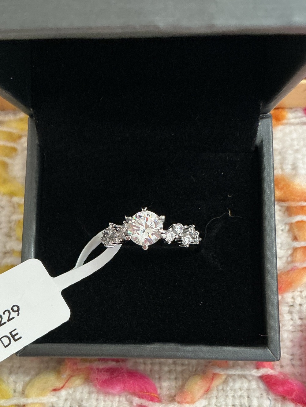 NWT STERLING SILVER AND MOISSENITE RING